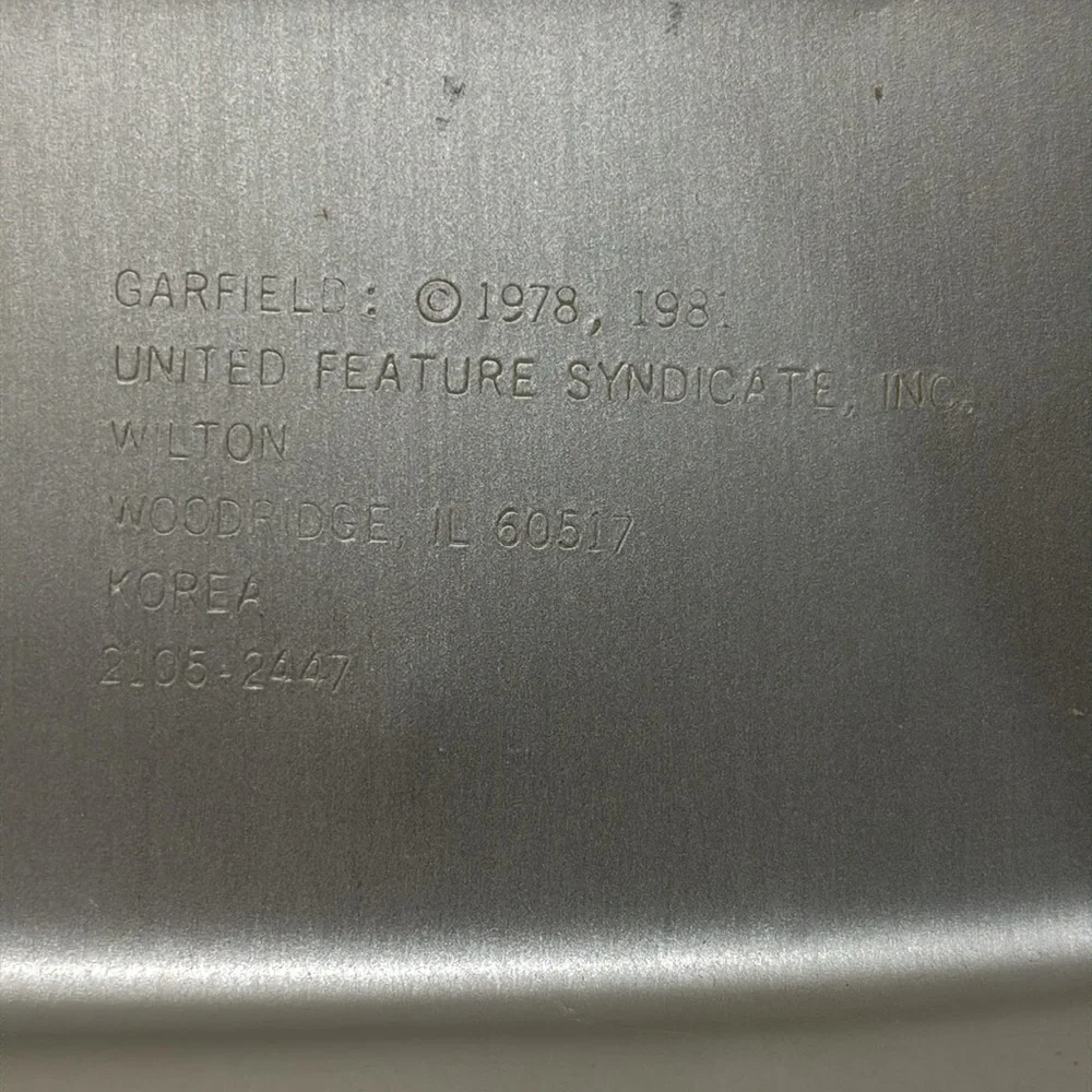 Wilton Garfield Aluminum Cake Pan 1978 1981 #2105-2447‎ VTG